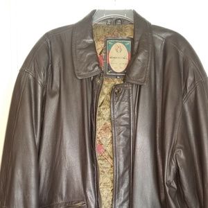 Members only brown leather jacket